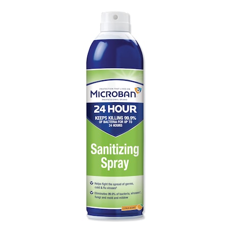 Microban Cleaners & Detergents, Aerosol Spray, Citrus, 6 PK 30130